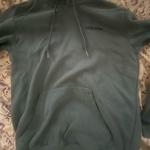 navy blue/green adidas hoodie small